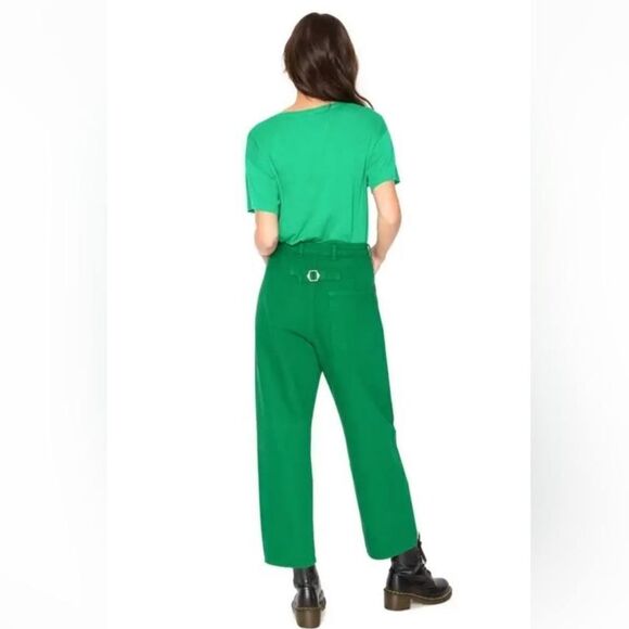 New Free People x Sandrine Rose Pleated Front High Rise Wide Pants Size 25 - Picture 2 of 10